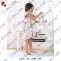 White stripes cute embroidered girl dress